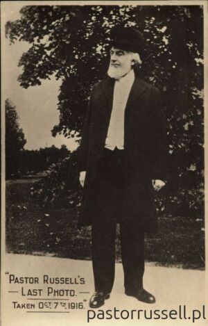 P15 - 1916, 10-07 - Pastor Russell-s Last Photo (in The Eastern US) Wynik