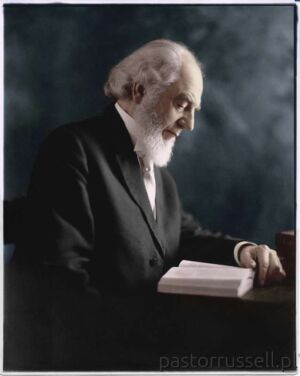 P21 - 1916, September 10 - Pastor Russell - Age 64 - Retouched - Colorized - Levels Reset Wynik